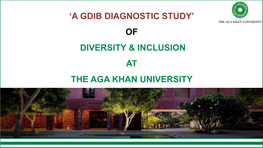 „A Gdib Diagnostic Study‟ of Diversity & Inclusion at The