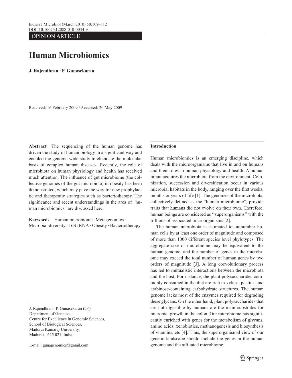 123 Human Microbiomics