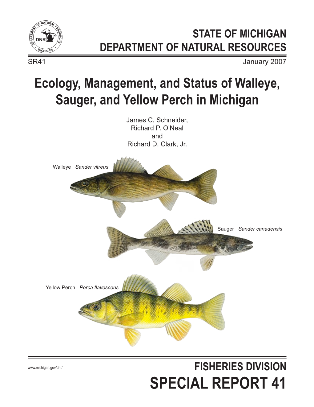 Ecology, Management, and Status of Walleye, Sauger, and Yellow Perch in Michigan