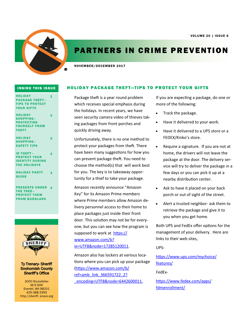 Holiday Package Theft Prevention