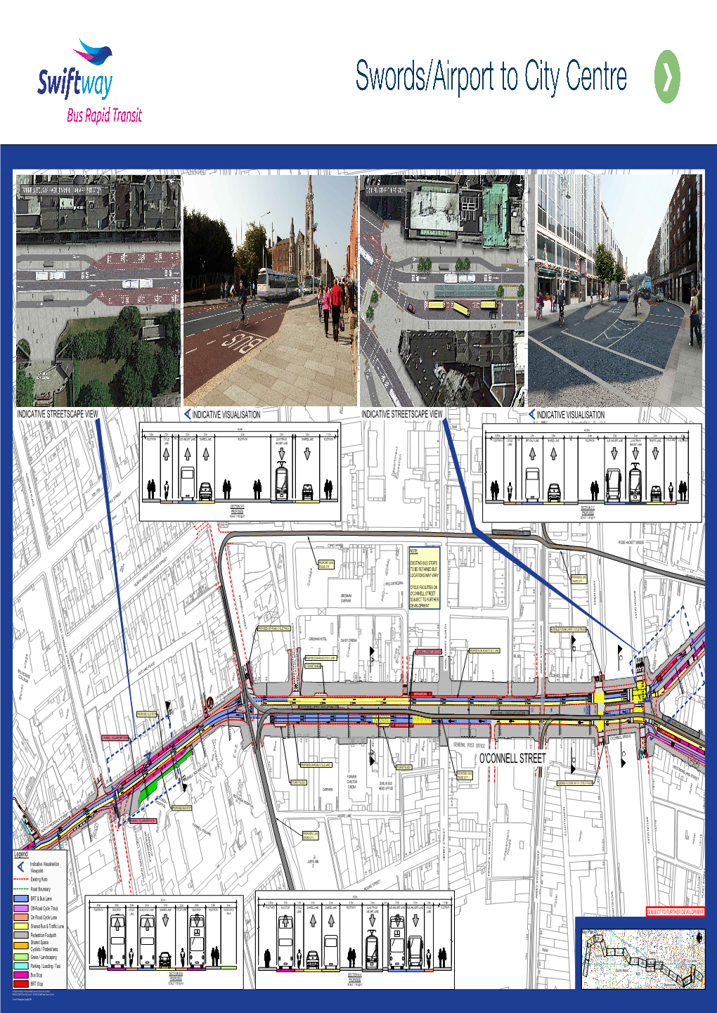 O'connell Street Cycle Facilities on Subject to Further