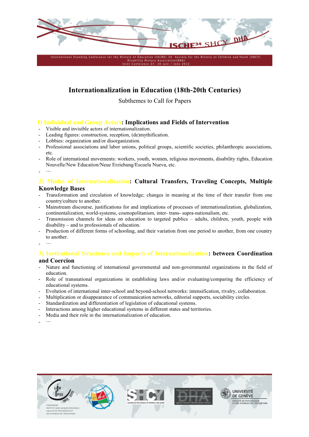 Internationalization in Education (18Th-20Th Centuries)