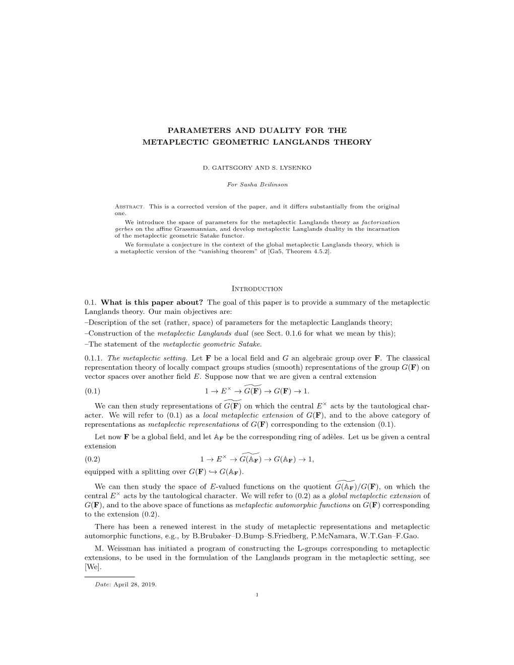 Parameters and Duality for the Metaplectic Geometric Langlands Theory