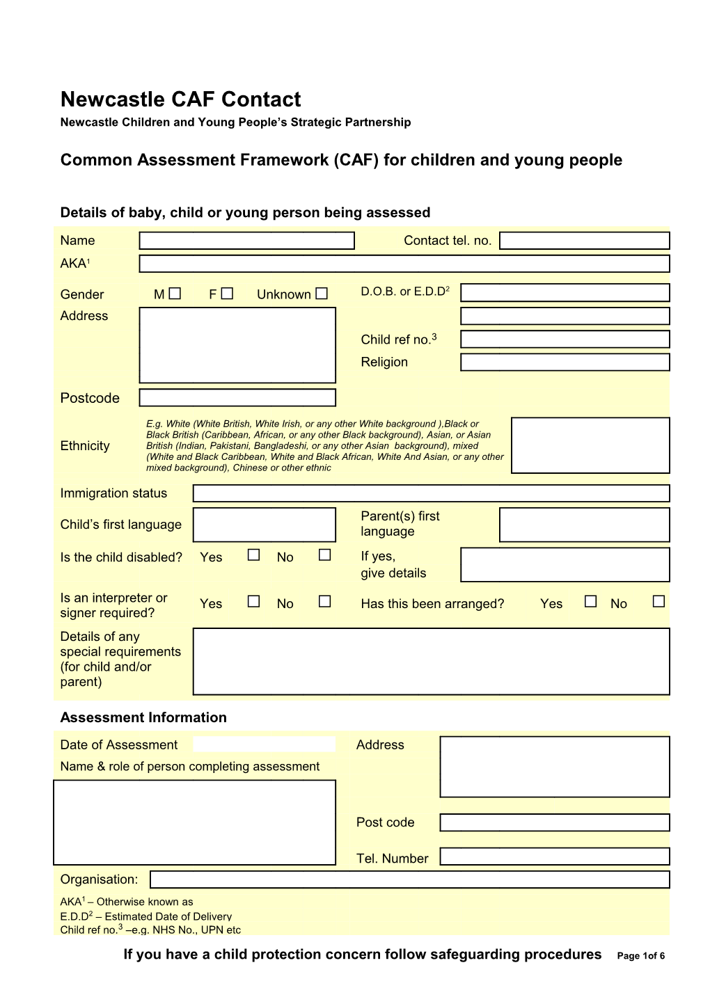 Gateshead CAF Contact