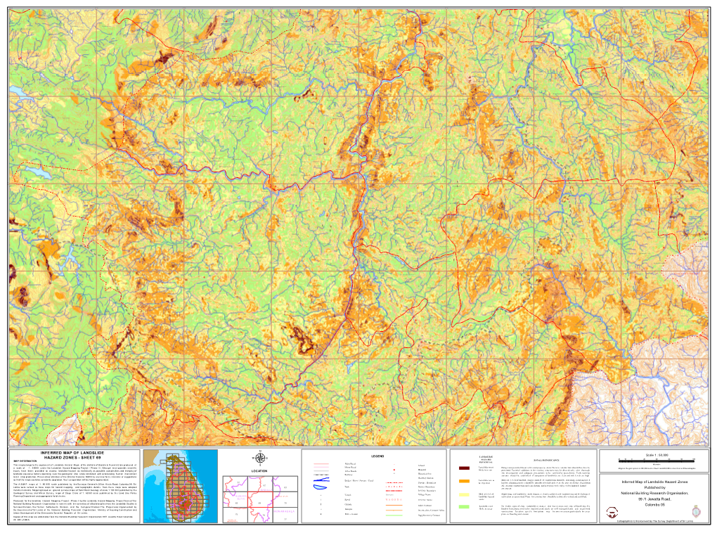 Inferred Map of Landslide Hazard Zones Th E a .B.M .P