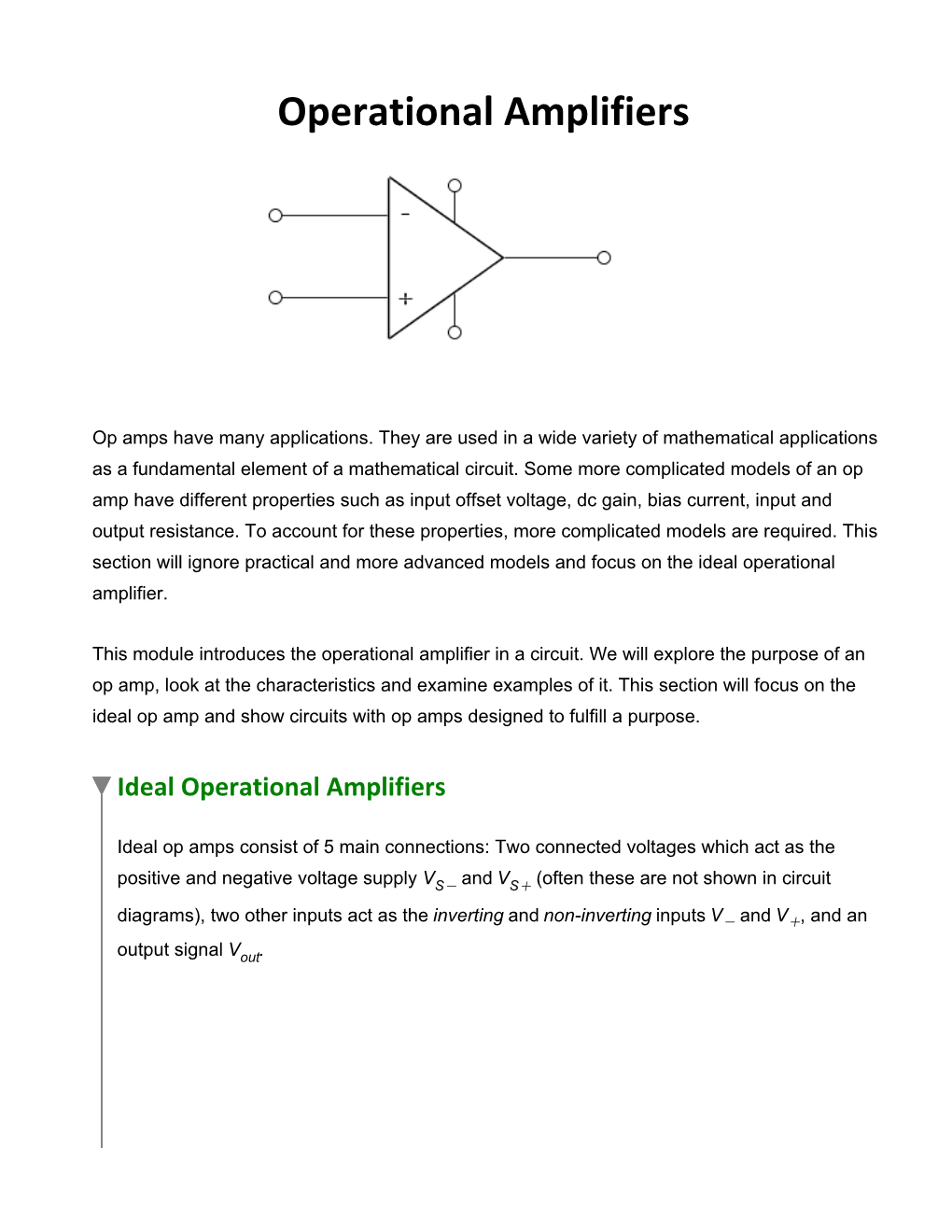 Operational Amplifiers