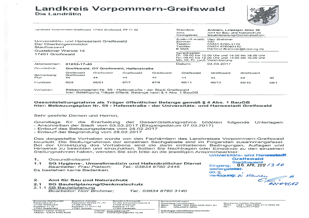 Landkreis Vorpommern-Greifswald Die Landrätin