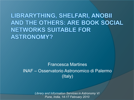 Librarything, Shelfari, Anobii and the Others: Are Book Social Networks