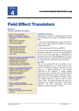 Field Effect Transistors