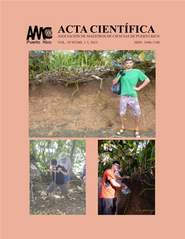 Acta Científica Asociación De Maestros De Ciencias De Puerto Rico Vol