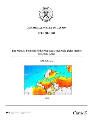 The Mineral Potential of the Proposed Mackenzie Delta Marine Protected Areas