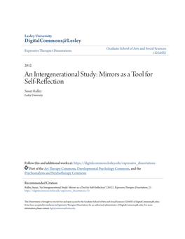 Mirrors As a Tool for Self-Reflection Susan Ridley Lesley University