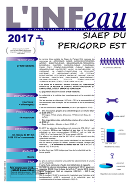 Siaep Du Perigord Est Regroupe Les TERRITOIRE Communes De : ARCHIGNAC, AUBAS, AURIAC - DU - PERIGORD, AZERAT, BADEFOLS - D'ans, BEAUREGARD - DE - TERRASSON