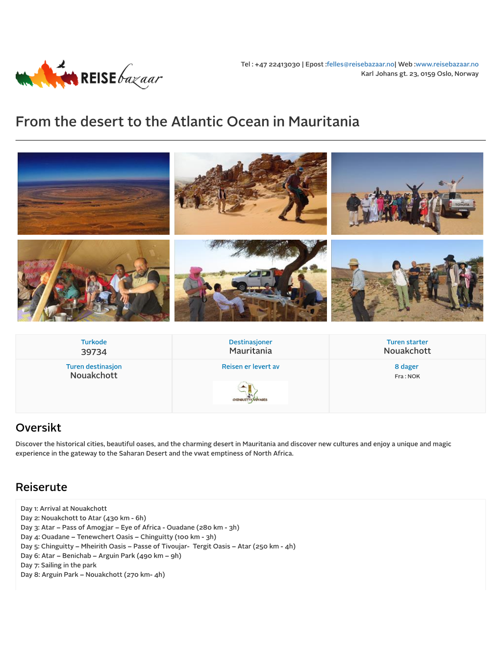 From the Desert to the Atlantic Ocean in Mauritania