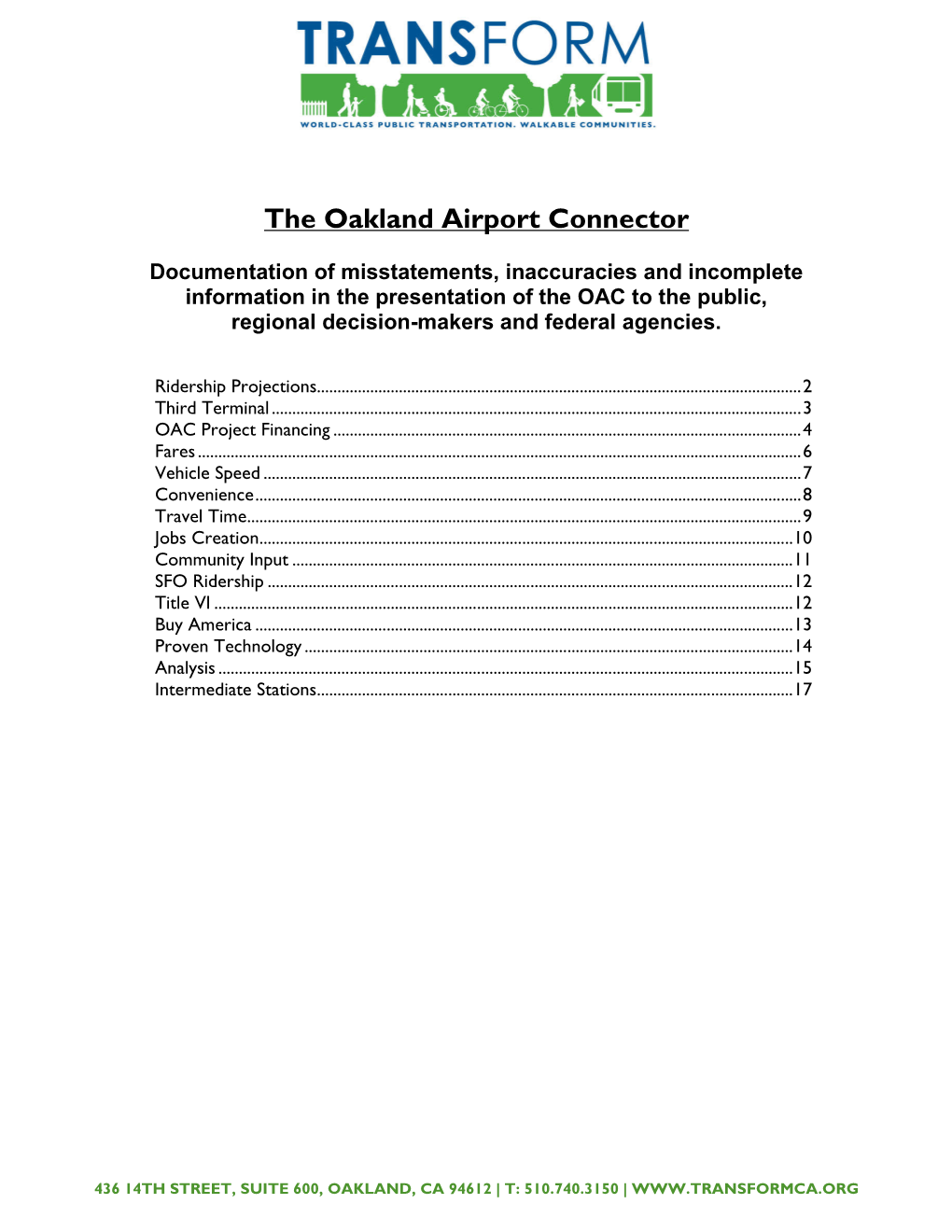 The Oakland Airport Connector