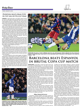 Barcelona Beats Espanyol in Brutal Copa Cup Match