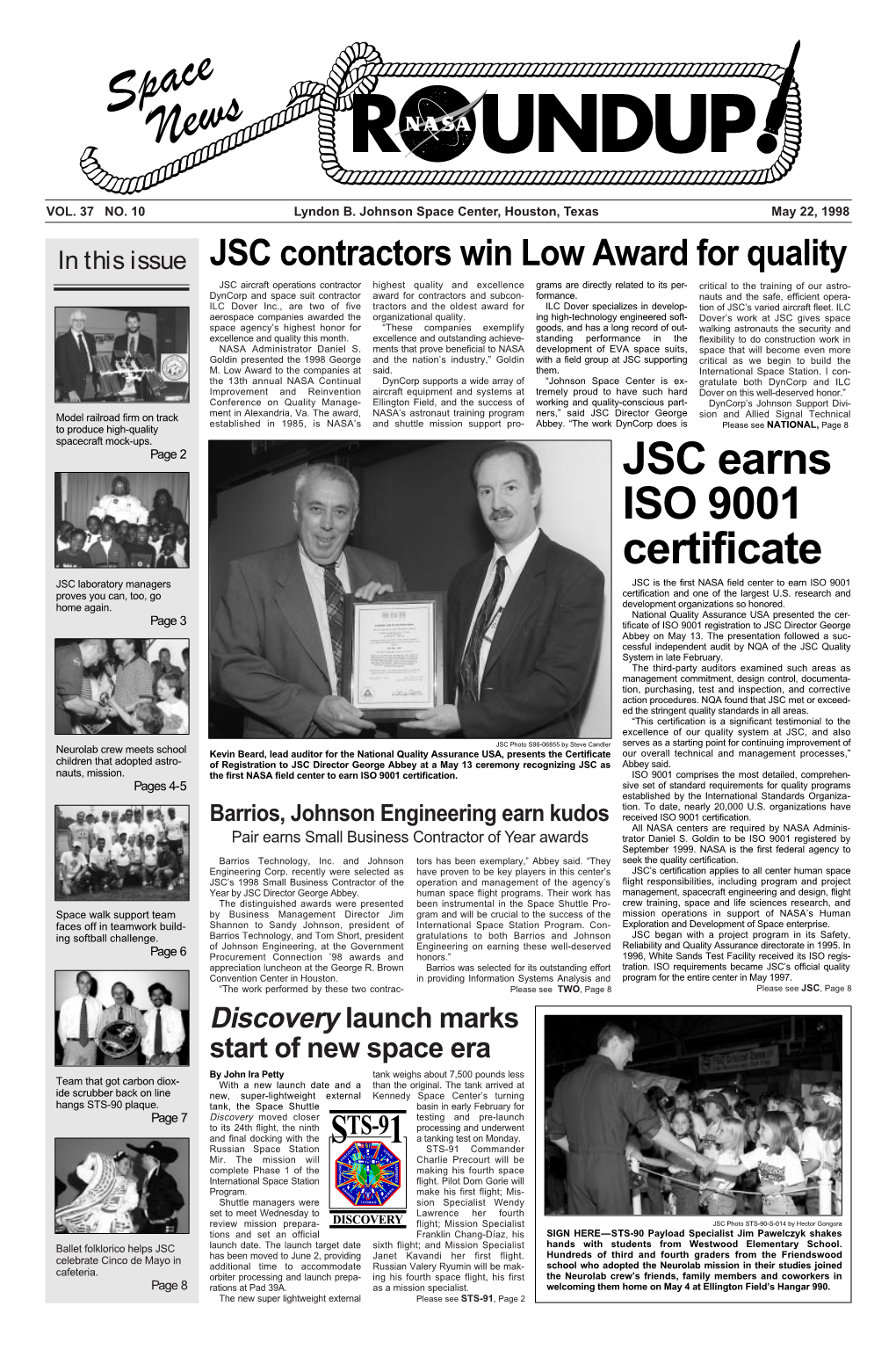 JSC Earns ISO 9001 Certificate