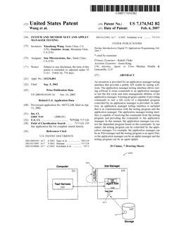 (12) United States Patent (10) Patent No.: US 7,174,542 B2 Wang Et Al