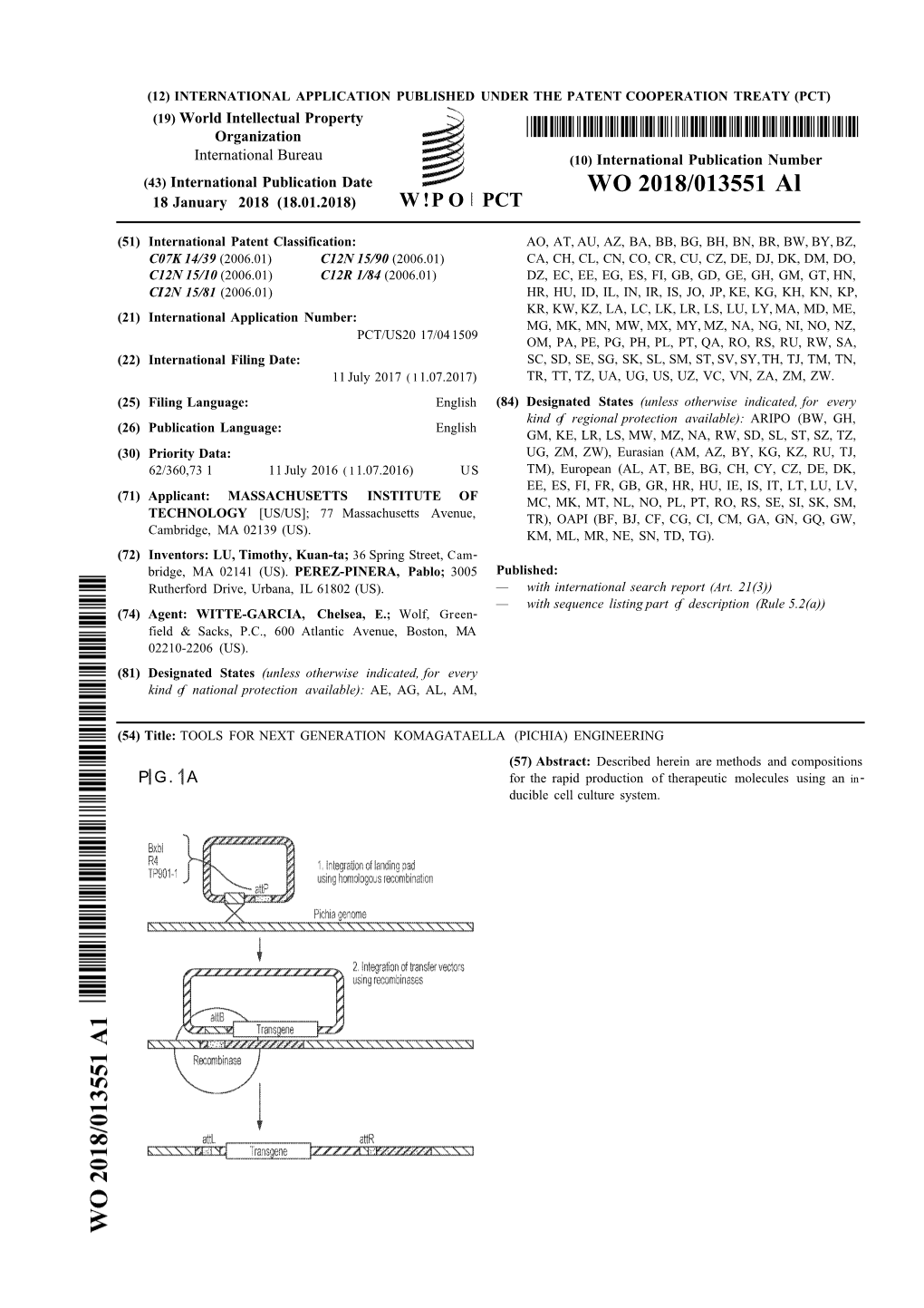 WO 2018/013551 Al 18 January 2018 (18.01.2018) W !P O PCT