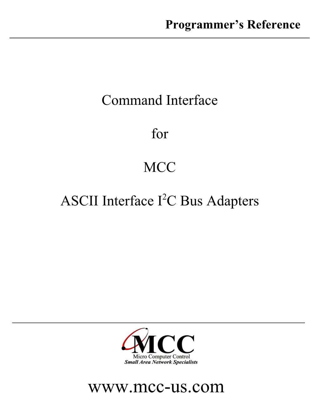 ASCII Command Interface Programmer's Guide