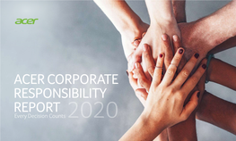 2020 Acer Corporate Responsibility Report