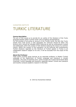 Turkic Literature