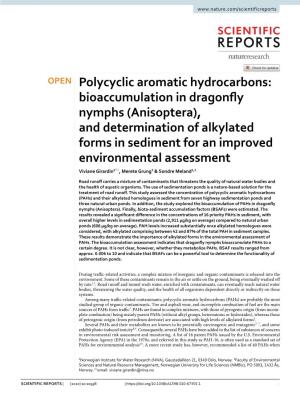 Polycyclic Aromatic Hydrocarbons: Bioaccumulation in Dragonfly Nymphs