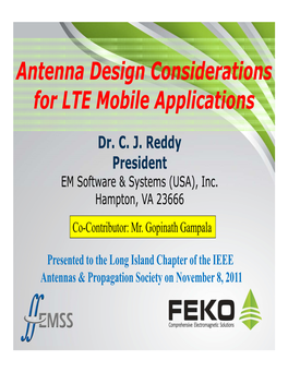 Antenna Design Considerations for LTE Mobile Applications