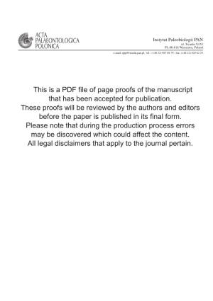 This Is a PDF File of Page Proofs of the Manuscript That Has Been Accepted for Publication