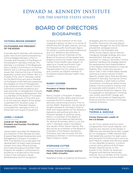 Board of Directors Biographies