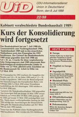 UID 1988 Nr. 22, Union in Deutschland