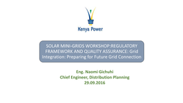 Grid-Integration Kenya Power