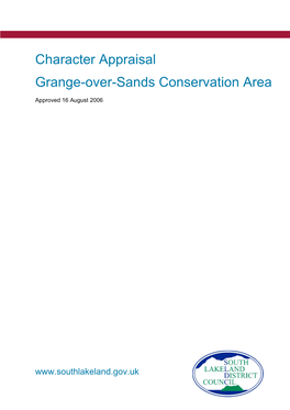 Character Appraisal Grange-Over-Sands Conservation Area