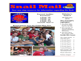 Snail Mail Your One Stop Resource for Information Regarding the Reds