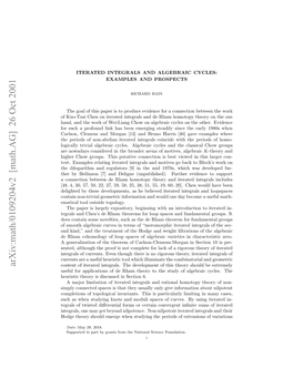 Arxiv:Math/0109204V2