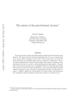 The Nature of the Gravitational Vacuum