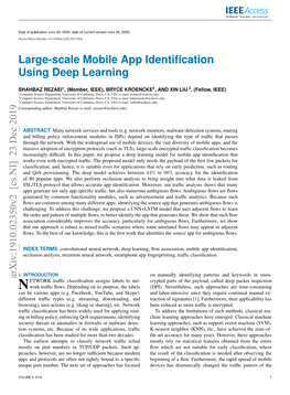 Large-Scale Mobile App Identification Using Deep Learning