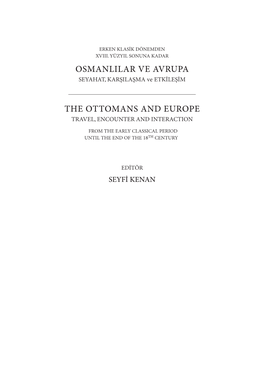 Western Diplomacy, Capitulations and Ottoman Law in the Mediterranean (16Th – 17Th Centuries)
