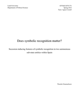 Does Symbolic Recognition Matter?