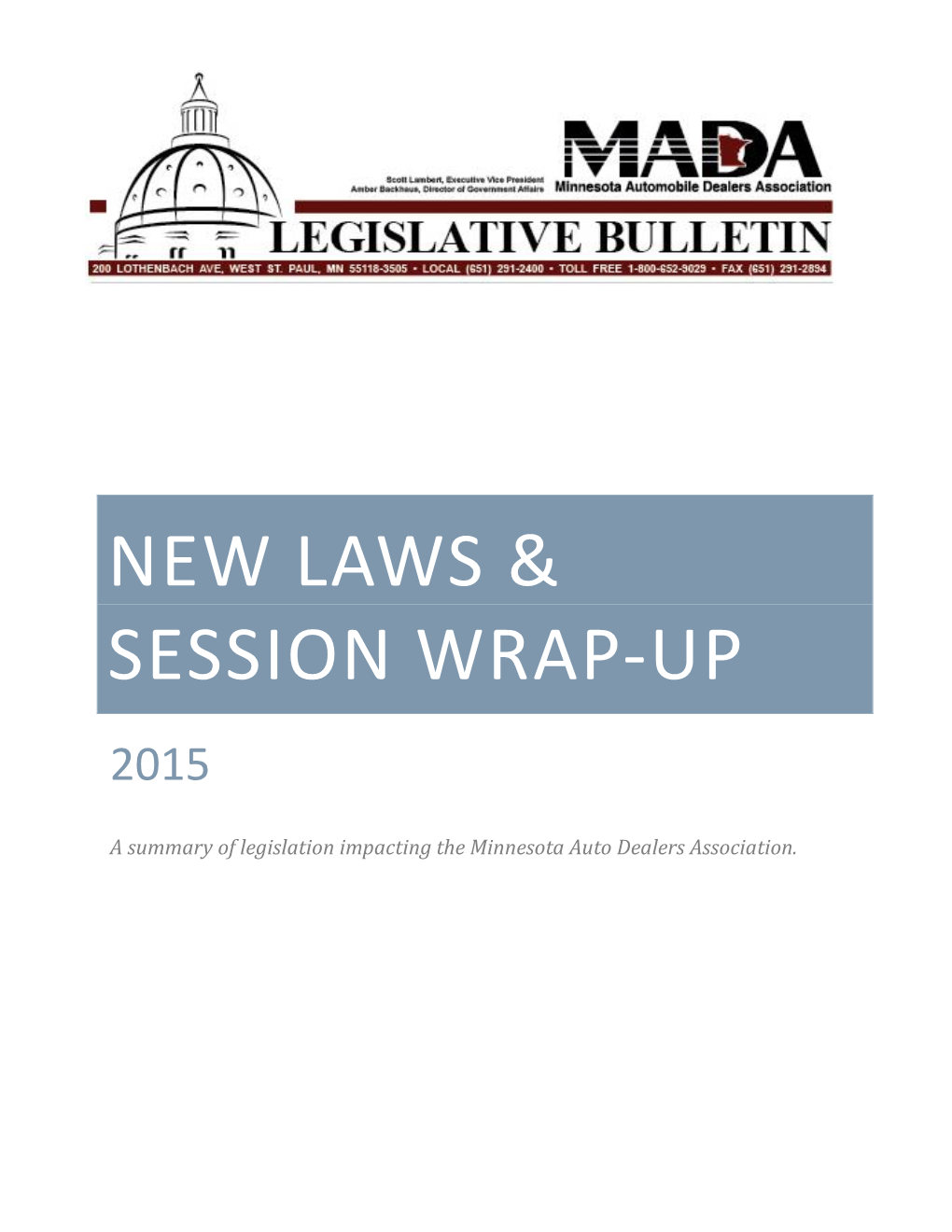 NEW Laws & Session Wrap-Up