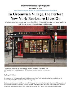 In Greenwich Village, the Perfect New York Bookstore Lives On
