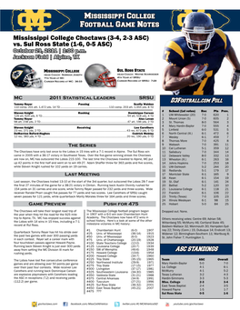 Mississippi College Football Game Notes