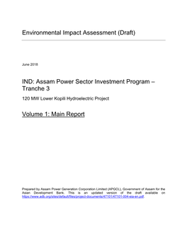 Environmental Impact Assessment (Draft) IND