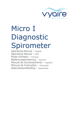Micro I Diagnostic Spirometer