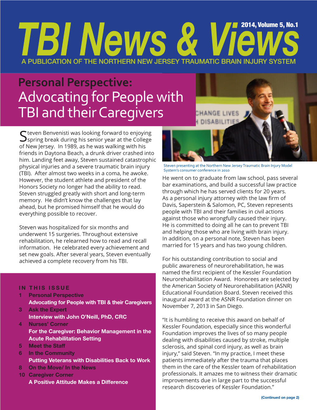 TBI News & Views Spring 2014