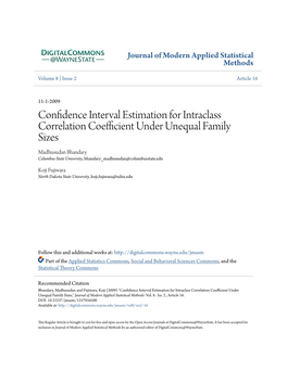 Confidence Interval Estimation for Intraclass Correlation Coefficient