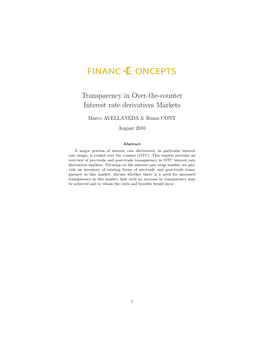 Transparency in Over-The-Counter Interest Rate Derivatives Markets