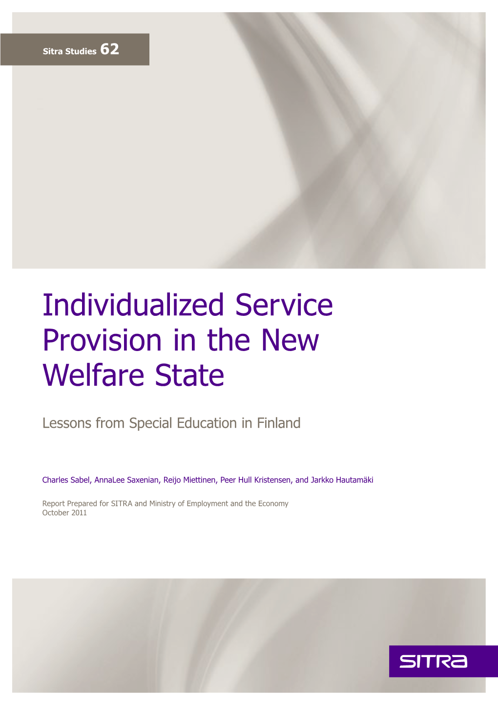 Individualized Service Provision in the New Welfare State