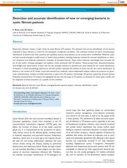 Detection and Accurate Identification of New Or Emerging Bacteria In