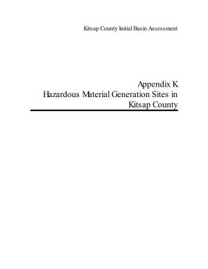 Appendix K Hazardous Material Generation Sites in Kitsap County
